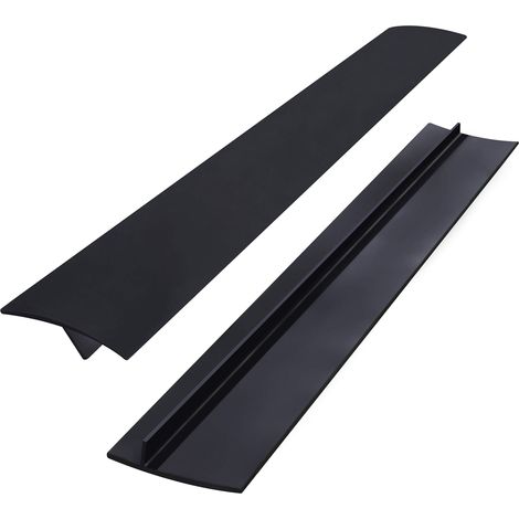 Lot de 2 cache-trous en silicone pour cuisinière et comptoir de cuisine, 53,3 cm, noir (1/4)