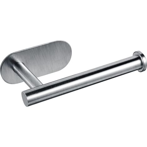 Porte Papier Toilette(Argent brossé), Support Papier Toilette Mural, 304 Acier Inoxydable Porte Rouleau Toilette, sans perçage Porte-Papier hygiénique Autocollant, Taille Unique (1/5)