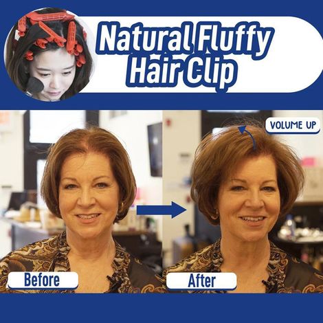 2 Pièces Pinces à Cheveux Bouclés Crépus pour Volume Racinaire, Accessoire Coiffure Ondulations Épaisses (1/5)
