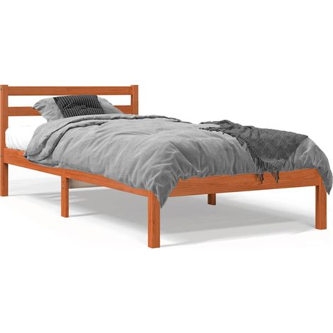 Maison Exclusive - Letto senza Materasso Marrone Cera 75x190 cm in Legno di Pino (1/5)