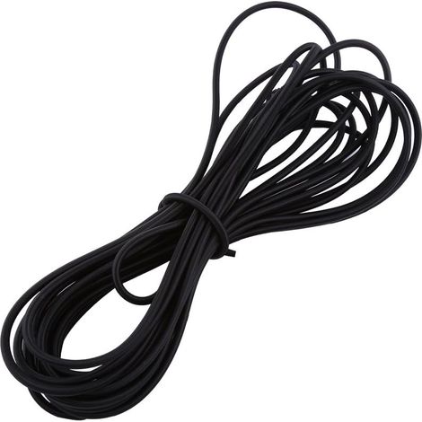 Cordon élastique élastique, Cordons de Choc en Corde Extensible, Sangle de remorque pour l'artisanat de Lacets de Chaussures de Camping(Noir-5mm 10M) (1/5)