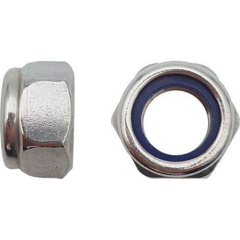 200 Ecrous Freins Indésserrables Bague Nylon M3 mm - DIN 985 - Inox A2 - (1/3)