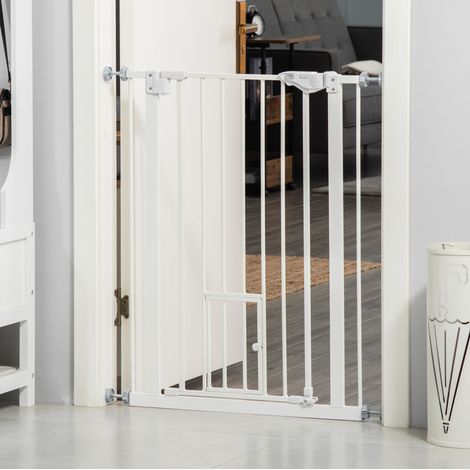 Sicherheitsgitter aus Stahl für Hunde und Babys, ohne Bohren, automatischer Verschluss, 74–80 cm (1/5)