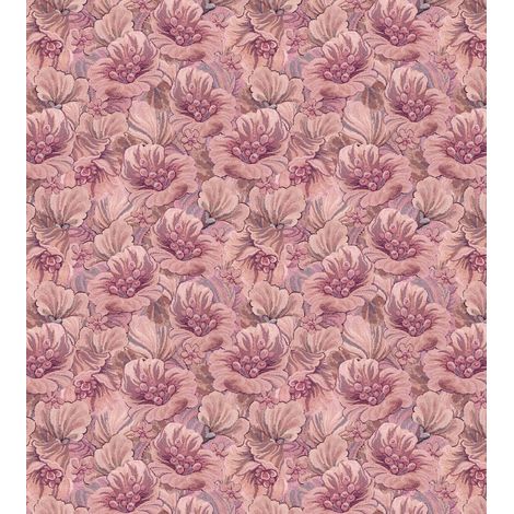 papier peint panoramique motif floral brodé violet et rose - ESTAhome (1/4)