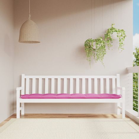 Coussin de banc de jardin  Coussin de Siège  Coussin pour Intérieur ou Extérieur rose 200x50x7 cm tissu BTEB82398 (1/5)