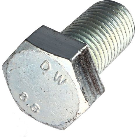 Vis métaux Tête hexagonale TH M30X50 Classe 8.8 Acier zingué
