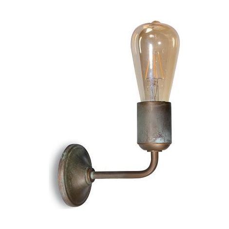 APPLIQUE DA PARETE IN OTTONE ANTICATO 1XE27 SERIE LUMEN MORETTI (1/4)