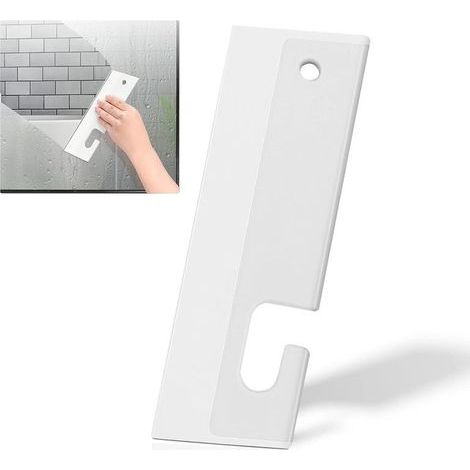 Duschabzieher, Autofensterabzieher, kleiner Abzieher für Glasduschtüren, Autofenster, Spüle, Küchenarbeitsplatte, Waschbecken usw. (Weiß) (1/5)