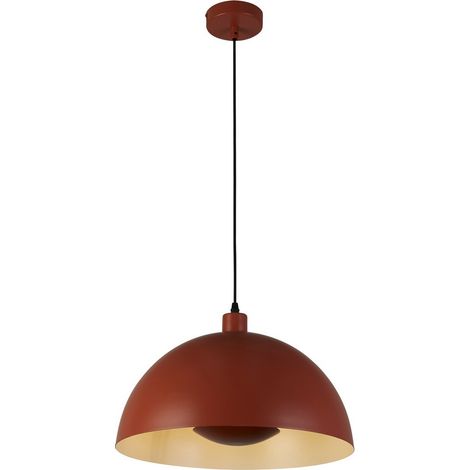 Ciondolo Mars 1LT, metallo arancione bruciato e interno crema (1/3)