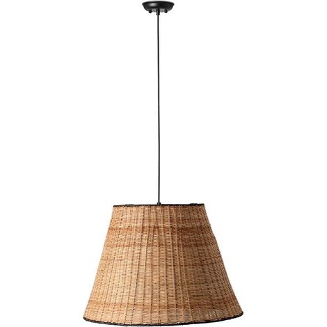 Faro SUMBA Lámpara colgante de cúpula de ratán negra 3000K (1/5)