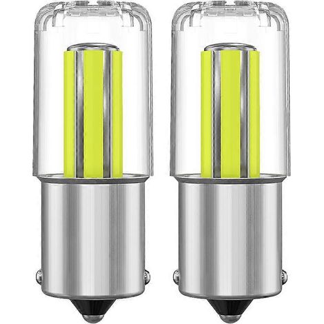 ampoules LED 1156 BA15S P21W / 1157 BAY15D P21/5W (R5W / R10W, 5SMD, 1500 lm) pour feux de brouillard, feux de jour et clignotants de voiture (12 V, blanc) (1/5)
