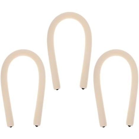 Lot de 3 Crochets Flexibles et Pliables Blancs pour Cannes Parapluies, Support Polyvalent sans Outil, Système Verrouillage Sécurisé, Rangement Maison, Bureau - (1/5)