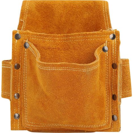 Sac banane multifonctionnelle en cuir de vachette épais, idéale pour ranger outils et quincaillerie (1/5)
