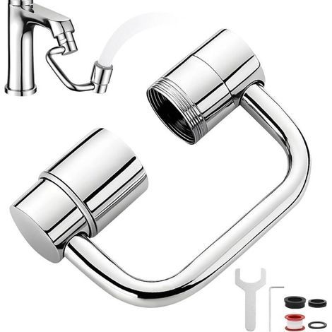 Prolunga per rubinetto girevole a 1080 gradi, accessorio per rubinetto con aeratore, prolunga multifunzionale per rubinetto di bagno e cucina. (1/4)