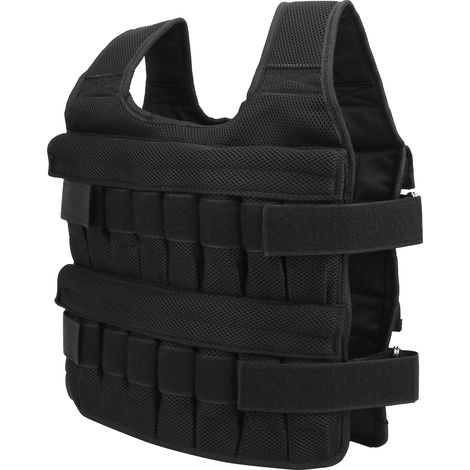 Gilet lesté en filet avec sac de sable ajustable de 35 kg pour l'entraînement sportif, la musculation et la course à pied. (1/5)