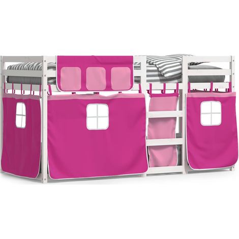 Maison Exclusive - Letto a Castello senza Materasso Rosa 90x190 cm Legno di Pino
