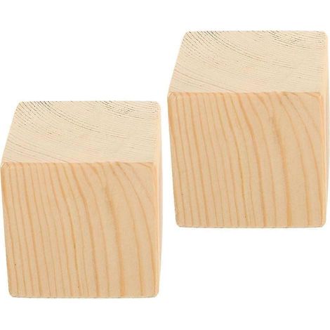 Coussin rehausseur robuste en bois pour canapés et tables, offrant un soutien stable. 6 x 6 x 6 cm, lot de 2. (1/5)