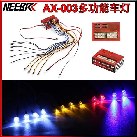 12-LED-Multifunktionsbeleuchtungsset + Simulationsbeleuchtungsmodul für RC-Car-Teile im Maßstab 1:10 und 1:8