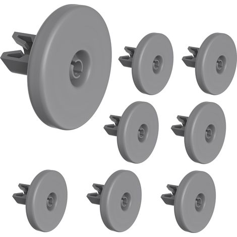 Roues de lave-vaisselle universelles pour panier inférieur [Lot 8] Pièces de rechange compatible avec AEG Candy Electrolux Faure Ikea (1/5)