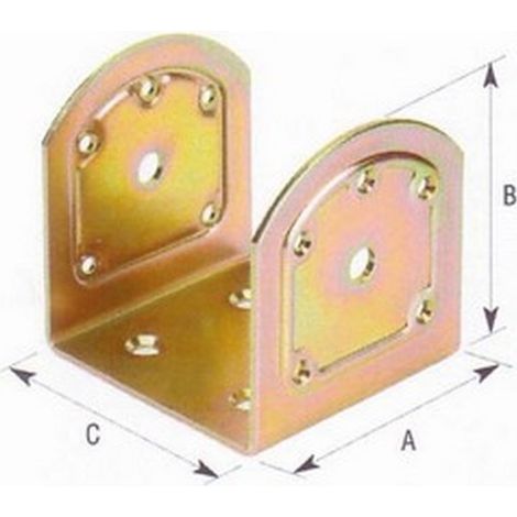 Piastra supporto ad u a parete 10 pz. per fissaggio travi legno mm.a45xb44xc46 - Salone