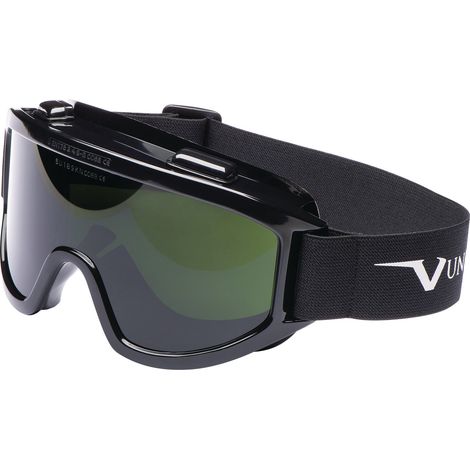 Occhiali di protezione completa per saldatori 601 EN 166/169/175 Cornice grigia/Lente verde IR5