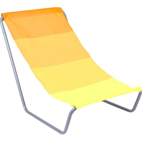 Tumbona plegable de playa OLEK - amarilla (1/4)