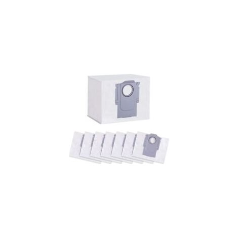 Paquete de 8 bolsas para aspiradoras Roborock S8+/S8 Pro Ultra/S7 MaxV Ultra/S7 Pro Ultra/Q7+/Q7 Max+/Q8 Max+/Q5 Pro+ – Eficiencia de filtración del 99,7% – Capacidad de 3 litros – Crezuo (1/4)