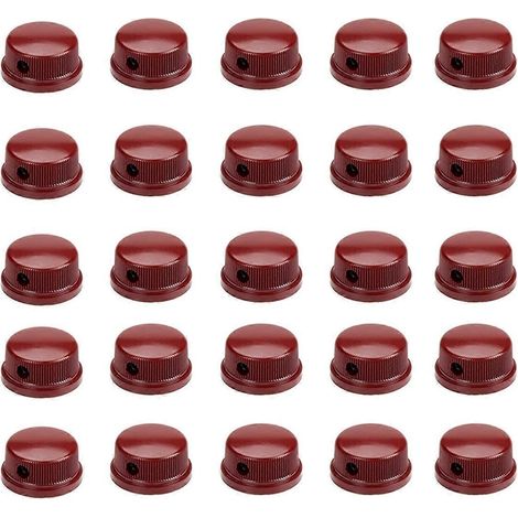 30 Stück 6,35 mm Schaft Messing Innensatz Rot (1/5)