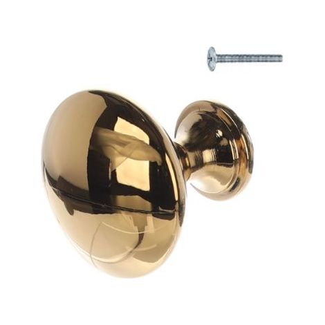 Pomello per mobili rotondo Riex XK03 in oro lucido (1/5)