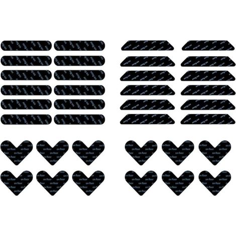 Anti Derapant Tapis, 36 Pièces Rug Grippers, Anti Curling Carpet Grippers Coin, Antiderapant Autocollants de Tapis, Anti Glisse Tapis Réutilisable, pour Cuisine, Chambre (Noir) (1/5)