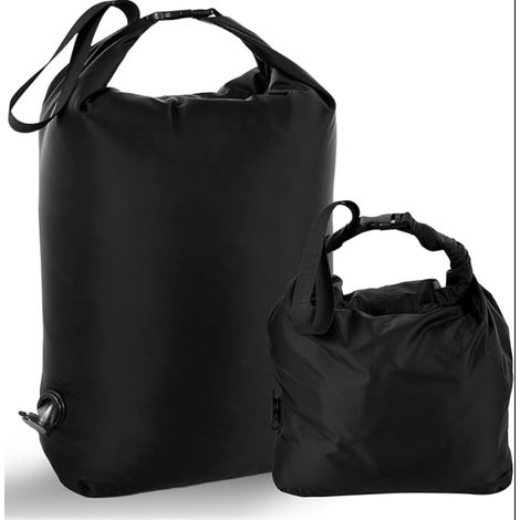 Sac linge sale voyage, sac à linge sale avec compression sous vide, sac étanche humide sec pour vêtements sales, organisateur de voyage pour valise camping sport (Taille L) (1/5)