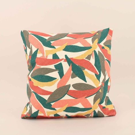 Coussin effet lin déperlant & anti-uv imprimé 40x40cm (1/5)