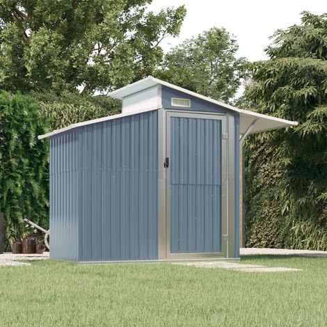 Abri de jardin remise pour outils,Cabane Remise de Jardin pour Stockage Gris 270x130x208,5 cm Acier galvanisé - FR10185 (1/5)