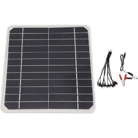 Chargeur de batterie de voiture solaire 10 W 12 V - Panneau solaire 10 watts 12 volts pour recharger les batteries de voitures et de téléphones portables (1/5)