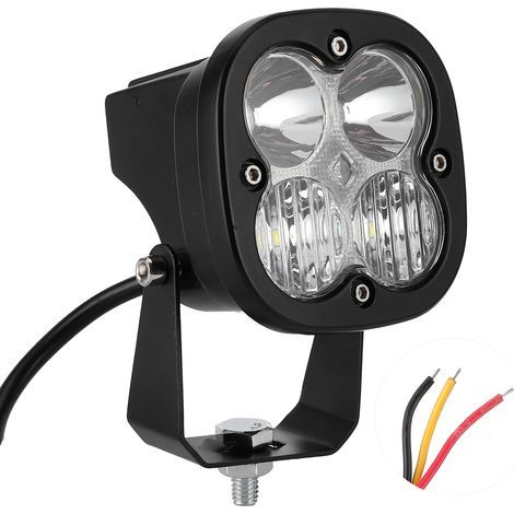 Lampe de travail LED 3,1 pouces 40W RGB 6000K avec support réglable universel pour voiture moto. (1/5)