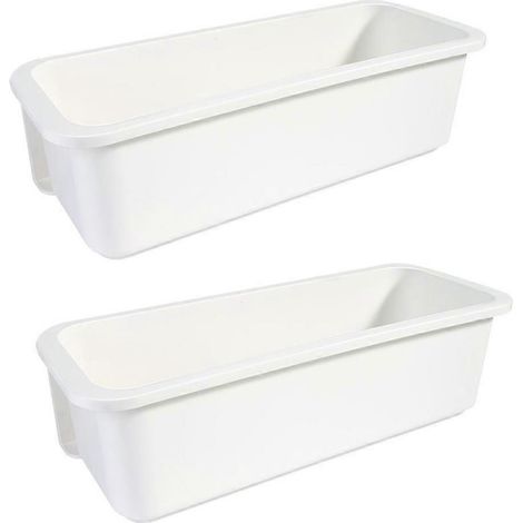 Boîte de rangement coulissante pour armoire de salle de bain et de cuisine, tiroirs de rangement multifonctionnels pour lavabo, blanc (1/5)