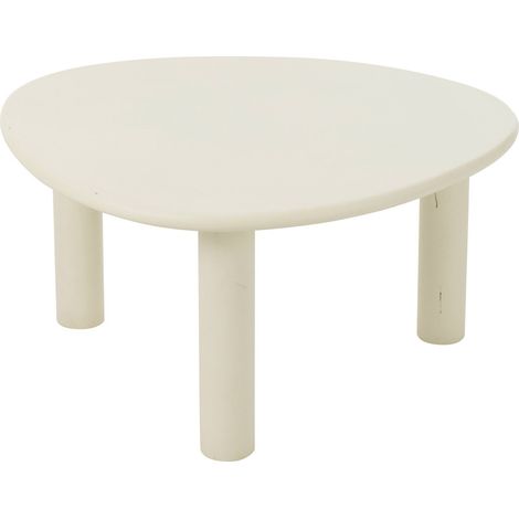 Table d'appoint blanche design en bois pour salon moderne - Blanc mat élégant (1/5)