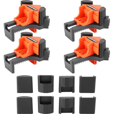 Étau d'angle 90° multifonction pour menuiserie - Lot de 4 pinces de fixation (1/5)