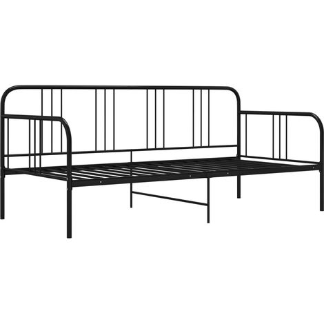 Maison Exclusive - Schlafsofa Bettgestell Schwarz Metall 90x200 c