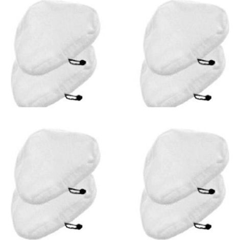 Lot de 8 serpillères de rechange pour nettoyeur vapeur triangulaire Lingettes Lavables Pour Balai Vapeur MOP H2OX5