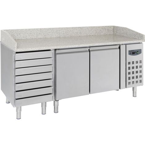 Table Pizza Réfrigérée 2 portes 7 tiroirs série 800 - Combisteel