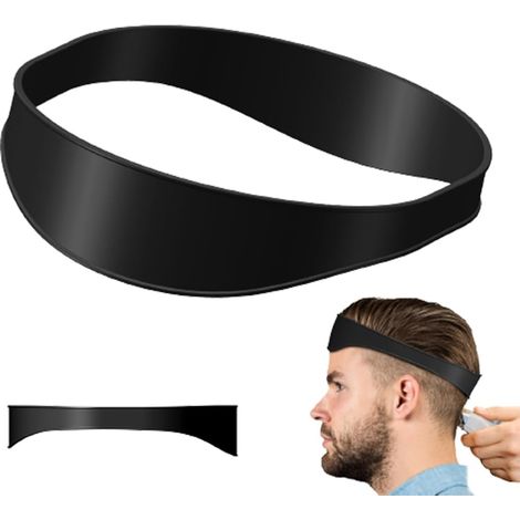 Gabarit Rasage Décolleté et Guide coupe Cheveux, Silicone Haircut Template, Bande Coupe Cheveux, Bande Incurvée pour Coupe de Cheveux, Bande Incurvée en Silicone pour Coupes Cheveux
