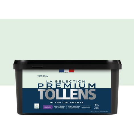 Tollens - Peinture intérieure couleurs - La Sélection Premium Velours - Ultra Couvrante - Vert d'Eau 2,5 L - 30m²