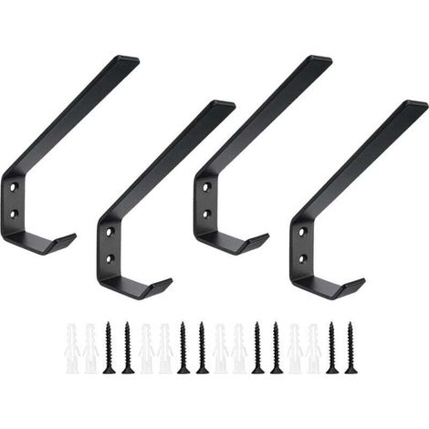 Gancho para abrigos, soporte de acero inoxidable, capacidad de carga de hasta 22,7 kg (50 lbs), gancho de pared con tornillos para chaquetas, camisas, bolsos, mochilas, para el hogar, la cocina, el ba