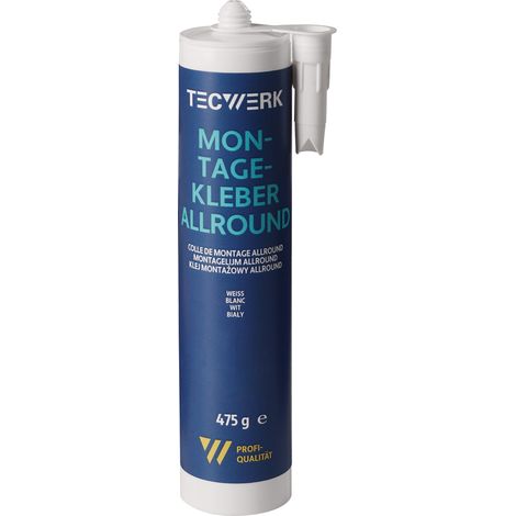 Adhesivo  de  montaje  todoterreno  blanco  cartucho  de  475g  TECWERK (1/2)