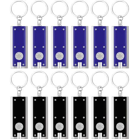 Mini Lampe de Poche Porte-Clés, Lot de 12 Lampe Torche LED Portable, Petite Porte-Clés Torcheen Aluminium,avec 12 Piles AAA, pour Extérieur, Camping, Randonnée, Urgences, Coupure de Courant (1/5)