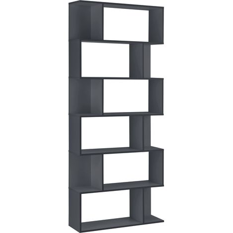 Mobile libreria ripiano fino a 8 kg di carico per scomparto 192 cm grigio scuro 030004688