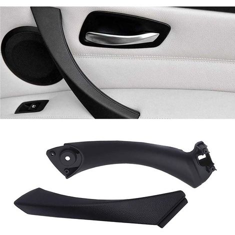 Poignée de Porte Compatible avec BMW Série 3 E90/E91/E92/E93 Poigner de Porte Droite E90 E91 E92 E93 Poignée Intérieure+ Couvercle Extérieur 323 325 328 330 335 Sedan&Touring (Noir) (1/5)