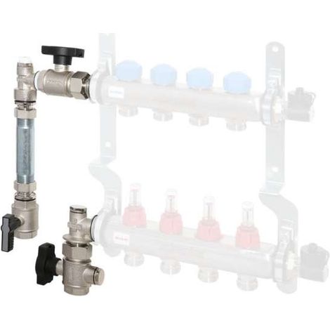 Flamco Simplex Wärmezähler Anbauset Heizkreisverteiler senkrecht für Zähler Qp1,5 110mm lang F14031