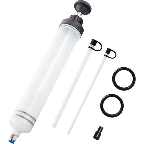 Seringue a Huile 500ML Huile Aspiration Seringue - Pompe de Transfert, Seringue Liquide de Frein avec Tube Extension (1/5)